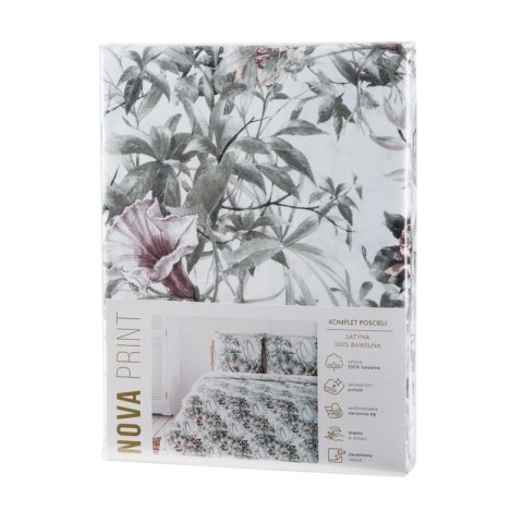 KOMPLET POŚCIELI SATYNOWEJ NIKA 53 160 X 200 CM BIAŁY