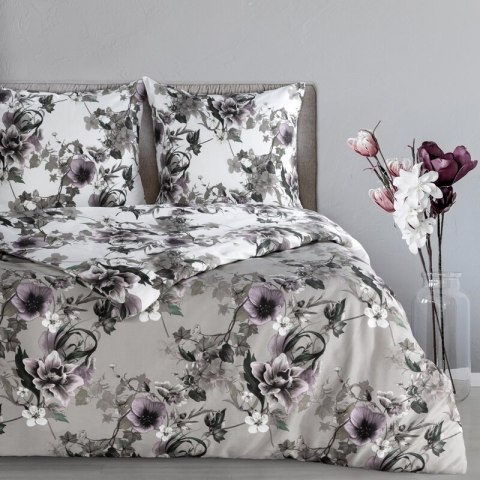 KOMPLET POŚCIELI SATYNOWEJ NIKA 54 220 X 200 CM POPIELATY KOMPLET POŚCIELI SATYNOWEJ NIKA 54 220 X 200 CM POPIELATY