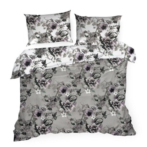 KOMPLET POŚCIELI SATYNOWEJ NIKA 54 220 X 200 CM POPIELATY KOMPLET POŚCIELI SATYNOWEJ NIKA 54 220 X 200 CM POPIELATY