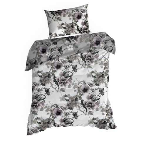 KOMPLET POŚCIELI SATYNOWEJ NIKA 54 220 X 200 CM POPIELATY KOMPLET POŚCIELI SATYNOWEJ NIKA 54 220 X 200 CM POPIELATY