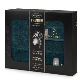 KOMPLET RĘCZNIKÓW GAJA 46 X 36 X 7 CM CIEMNOZIELONY