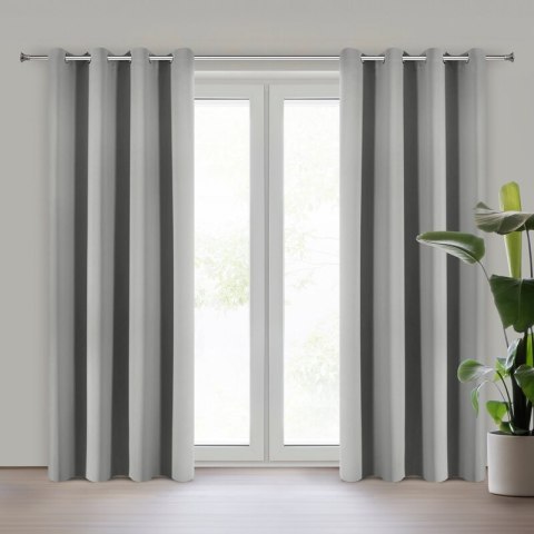ZASŁONA GOTOWA NERISA 140 X 250 CM SREBRNY ZASŁONA GOTOWA NERISA 140 X 250 CM SREBRNY