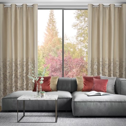ZASŁONA GOTOWA TORI 140 X 250 CM BEŻOWY ZASŁONA GOTOWA TORI 140 X 250 CM BEŻOWY