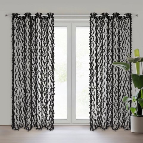 ZASŁONA GOTOWA VICTORIA 140 X 250 CM CZARNY ZASŁONA GOTOWA VICTORIA 140 X 250 CM CZARNY