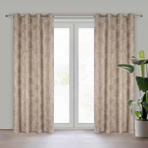 ZASŁONA GOTOWA ALETA 135 X 250 CM BEŻOWY ZASŁONA GOTOWA ALETA 135 X 250 CM BEŻOWY