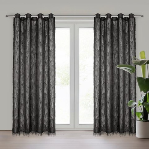ZASŁONA GOTOWA AURORA 140 X 250 CM CZARNY ZASŁONA GOTOWA AURORA 140 X 250 CM CZARNY