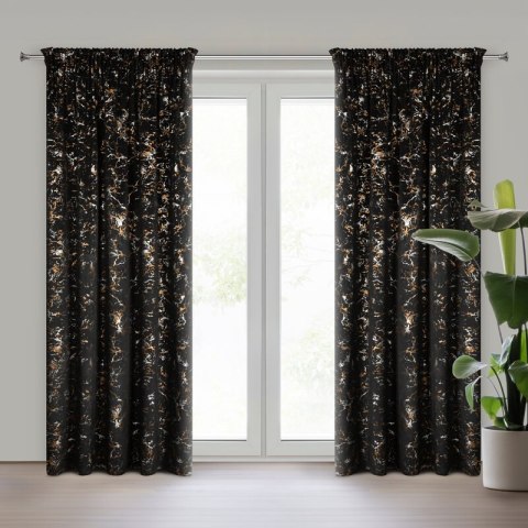 ZASŁONA GOTOWA DORI NA TAŚMIE 140 X 270 CM CZARNY ZASŁONA GOTOWA DORI NA TAŚMIE 140 X 270 CM CZARNY