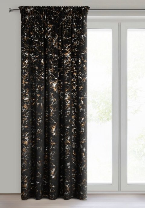 ZASŁONA GOTOWA DORI NA TAŚMIE 140 X 270 CM CZARNY ZASŁONA GOTOWA DORI NA TAŚMIE 140 X 270 CM CZARNY
