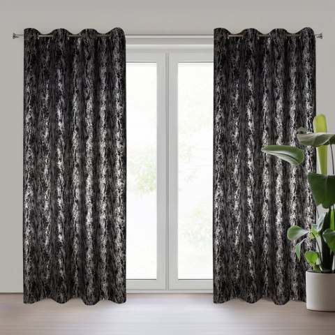 ZASŁONA GOTOWA ELISE 140 X 250 CM CZARNY ZASŁONA GOTOWA ELISE 140 X 250 CM CZARNY