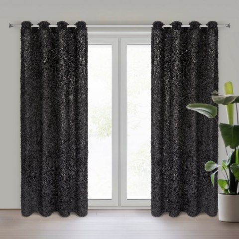 ZASŁONA GOTOWA MARION 1 140 X 250 CM CZARNY ZASŁONA GOTOWA MARION 1 140 X 250 CM CZARNY