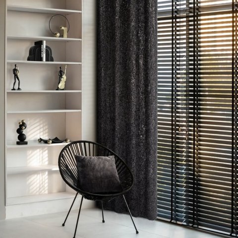 ZASŁONA GOTOWA MARION 1 140 X 250 CM CZARNY ZASŁONA GOTOWA MARION 1 140 X 250 CM CZARNY