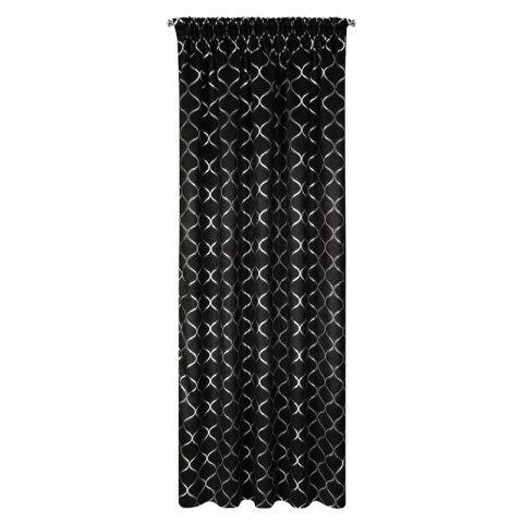 ZASŁONA GOTOWA MILI NA TAŚMIE 140 X 270 CM CZARNY ZASŁONA GOTOWA MILI NA TAŚMIE 140 X 270 CM CZARNY