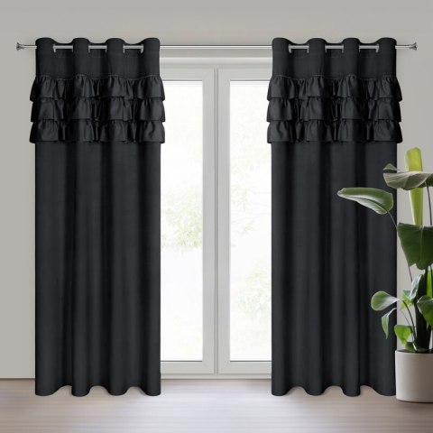 ZASŁONA GOTOWA SAMI 140 X 250 CM CZARNY ZASŁONA GOTOWA SAMI 140 X 250 CM CZARNY