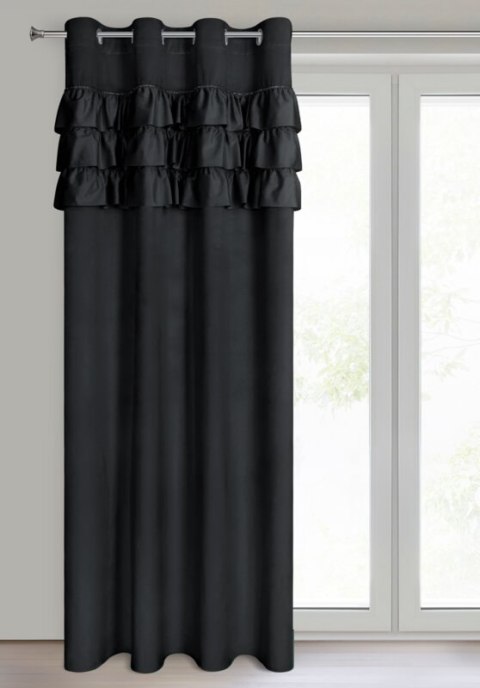 ZASŁONA GOTOWA SAMI 140 X 250 CM CZARNY ZASŁONA GOTOWA SAMI 140 X 250 CM CZARNY