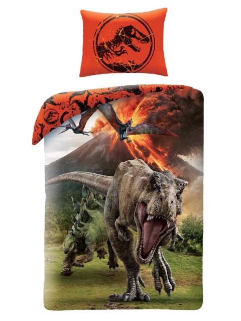 Pościel bawełna 160x200+1p70x80 Jurassic World czerwony Pościel bawełna 160x200+1p70x80 Jurassic World czerwony