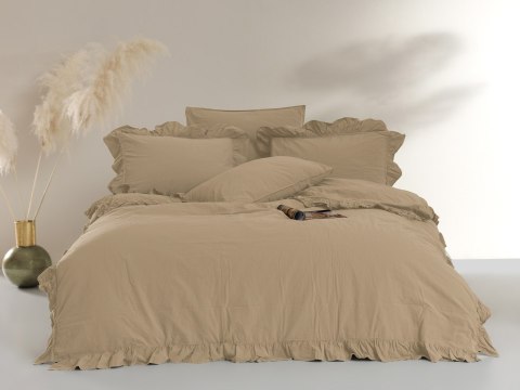 Pościel bawełniana AKDENIZ BEIGE/220x200(P) STONEWASHED Pościel bawełniana AKDENIZ BEIGE/220x200(P) STONEWASHED