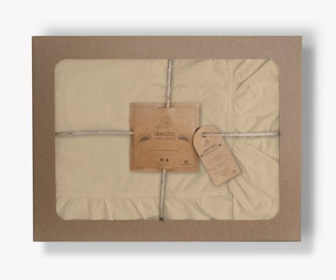 Pościel bawełniana AKDENIZ CREAM/160x200(P) STONEWASHED Pościel bawełniana AKDENIZ CREAM/160x200(P) STONEWASHED