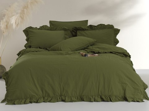 Pościel bawełniana OLIVE/220X200(P) STONEWASHED Pościel bawełniana OLIVE/220X200(P) STONEWASHED