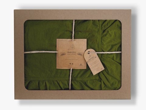Pościel bawełniana OLIVE/220X200(P) STONEWASHED Pościel bawełniana OLIVE/220X200(P) STONEWASHED