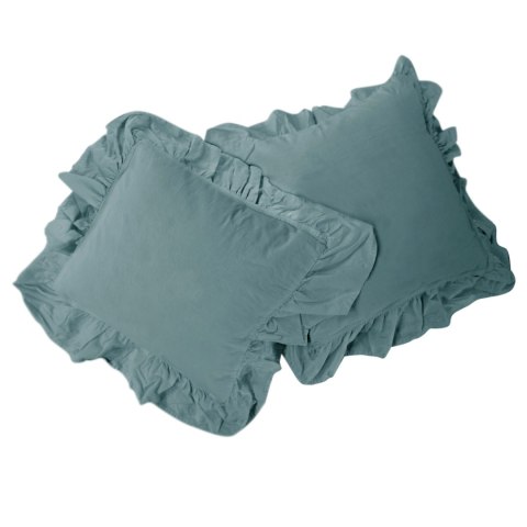 Poszewka bawełniana komplet MINERAL BLUE/2x40x40 STONEWASHED Poszewka bawełniana komplet MINERAL BLUE/2x40x40 STONEWASHED
