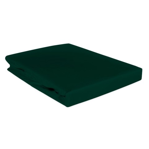 Prześcieradło satyna bawełniana z gumką zieleń butelkowa 036/180x200 Prześcieradło satyna bawełniana z gumką zieleń butelkowa 036/180x200