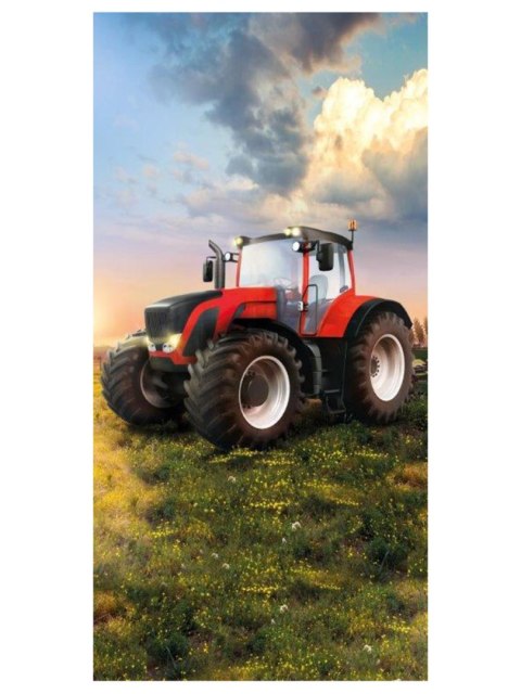 Ręcznik bawełniany 70x140 Traktor czerwony Ręcznik bawełniany 70x140 Traktor czerwony