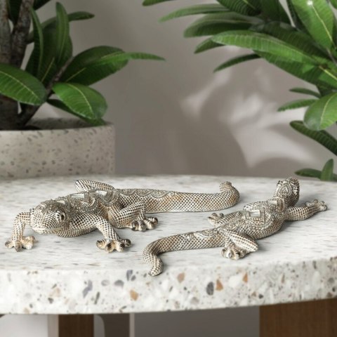 FIGURKA DEKORACYJNA GATOS 25 X 11 X 5 CM SREBRNY FIGURKA DEKORACYJNA GATOS 25 X 11 X 5 CM SREBRNY