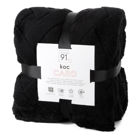 KOC D91 CARO 70 X 160 CM CZARNY KOC D91 CARO 70 X 160 CM CZARNY