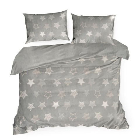 KOMPLET POŚCIELI FLANO 4 220 X 200 CM SREBRNY