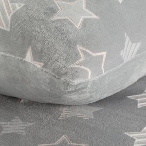 KOMPLET POŚCIELI FLANO 4 220 X 200 CM SREBRNY