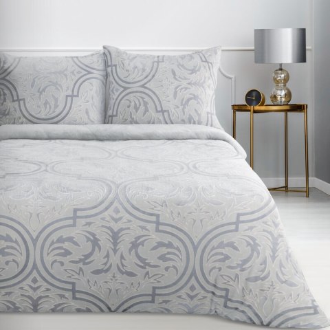 KOMPLET POŚCIELI FLANO 5 220 X 200 CM SREBRNY