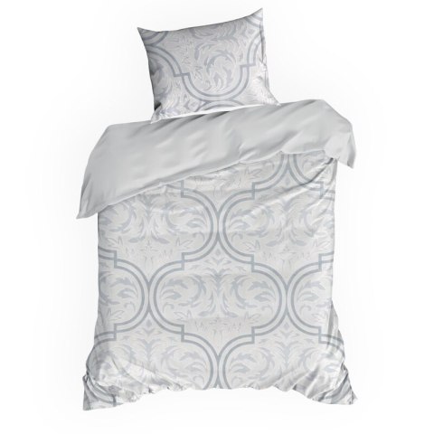 KOMPLET POŚCIELI FLANO 5 220 X 200 CM SREBRNY