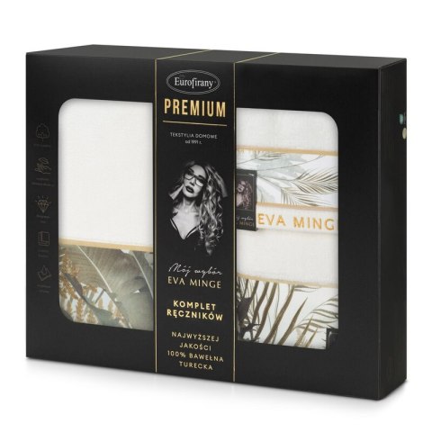 KOMPLET RĘCZNIKÓW EVA17 46 X 36 X 7 CM BIAŁY