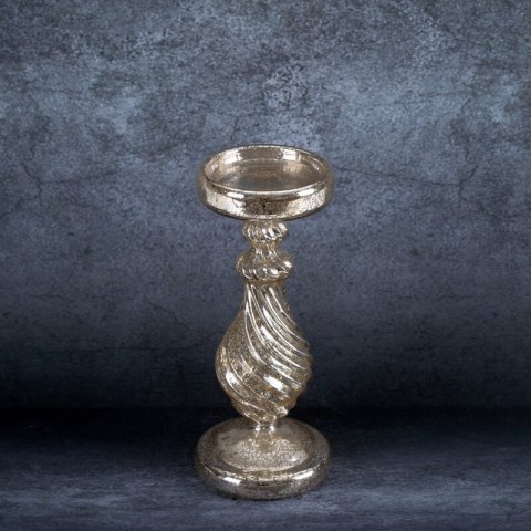 ŚWIECZNIK ŚWIĄTECZNY 12B FI 10 X 24 CM SZAMPAŃSKI