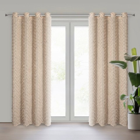 ZASŁONA GOTOWA AURELIA 135 X 250 CM BEŻOWY ZASŁONA GOTOWA AURELIA 135 X 250 CM BEŻOWY