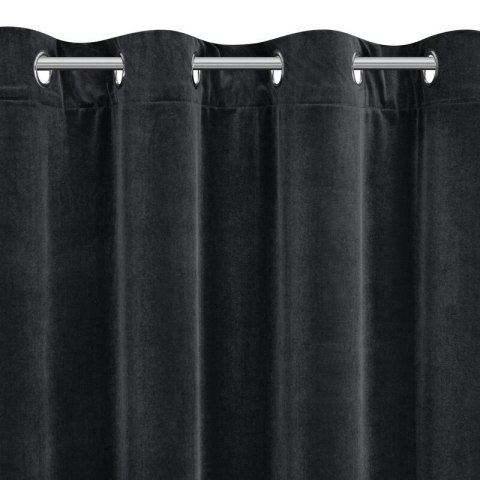 ZASŁONA GOTOWA NITA 140 X 250 CM CZARNY ZASŁONA GOTOWA NITA 140 X 250 CM CZARNY