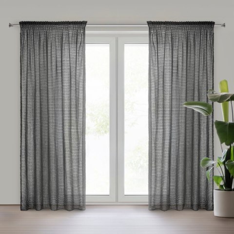 ZASŁONA GOTOWA REINA NA TAŚMIE 135 X 270 CM CZARNY ZASŁONA GOTOWA REINA NA TAŚMIE 135 X 270 CM CZARNY