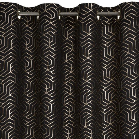 ZASŁONA GOTOWA SEMI 140 X 250 CM CZARNY ZASŁONA GOTOWA SEMI 140 X 250 CM CZARNY