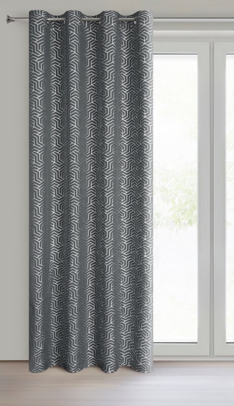 ZASŁONA GOTOWA SEMI 140 X 250 CM STALOWY ZASŁONA GOTOWA SEMI 140 X 250 CM STALOWY