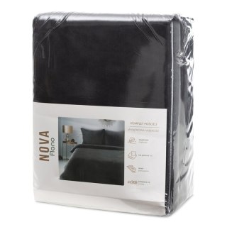 KOMPLET POŚCIELI FLANO 2 220 X 200 CM CZARNY