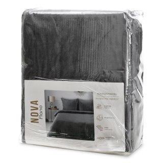 KOMPLET POŚCIELI FLANO 2 220 X 200 CM STALOWY