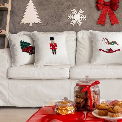 POSZEWKA ŚWIATECZNA 71 45 X 45 CM BIAŁY POSZEWKA ŚWIATECZNA 71 45 X 45 CM BIAŁY