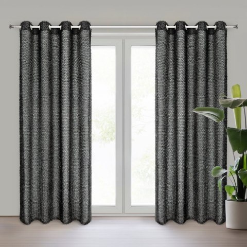 ZASŁONA GOTOWA TIFFANY 135 X 250 CM CZARNY ZASŁONA GOTOWA TIFFANY 135 X 250 CM CZARNY