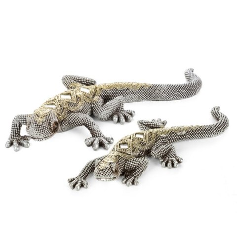 FIGURKA DEKORACYJNA GATOS 20 X 8 X 3 CM SREBRNY FIGURKA DEKORACYJNA GATOS 20 X 8 X 3 CM SREBRNY