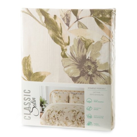 KOMPLET POŚCIELI SATYNOWEJ SPRING 38 220 X 200 CM BEŻOWY KOMPLET POŚCIELI SATYNOWEJ SPRING 38 220 X 200 CM BEŻOWY