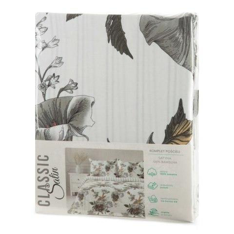 KOMPLET POŚCIELI SATYNOWEJ SPRING 39 220 X 200 CM BIAŁY KOMPLET POŚCIELI SATYNOWEJ SPRING 39 220 X 200 CM BIAŁY
