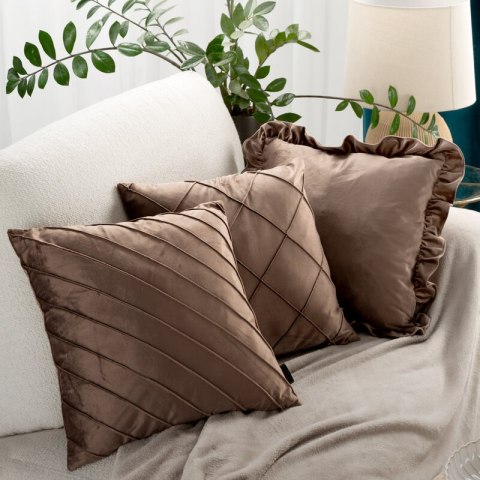 POSZEWKA BRENDA 45 X 45 CM BRĄZOWY