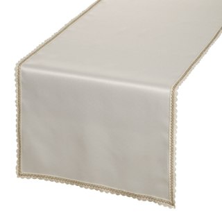 OBRUS LACE 40 X 180 CM KREMOWY