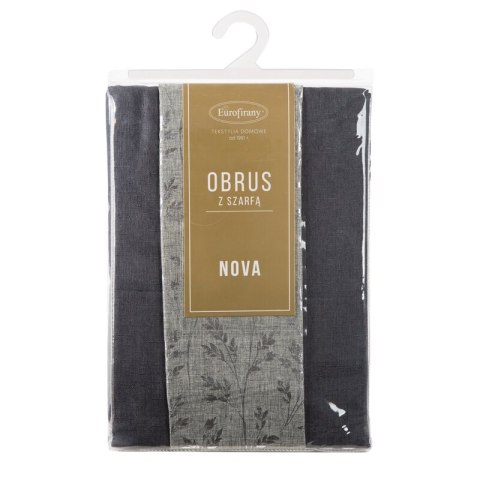 OBRUS ANITA 6 140 X 180 CM STALOWY OBRUS ANITA 6 140 X 180 CM STALOWY