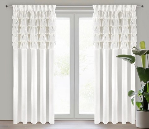 ZASŁONA GOTOWA AURA NA TAŚMIE 140 X 270 CM BIAŁY ZASŁONA GOTOWA AURA NA TAŚMIE 140 X 270 CM BIAŁY